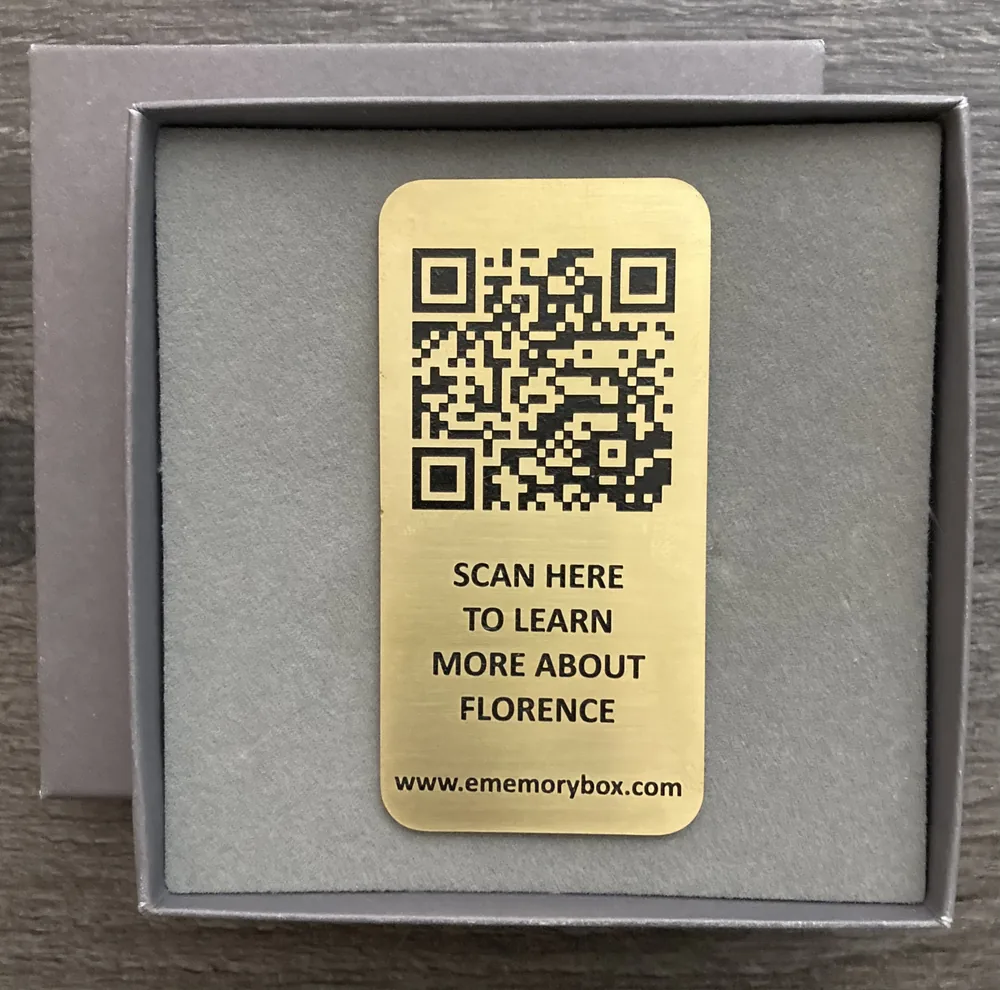 Brass laser etched plaque